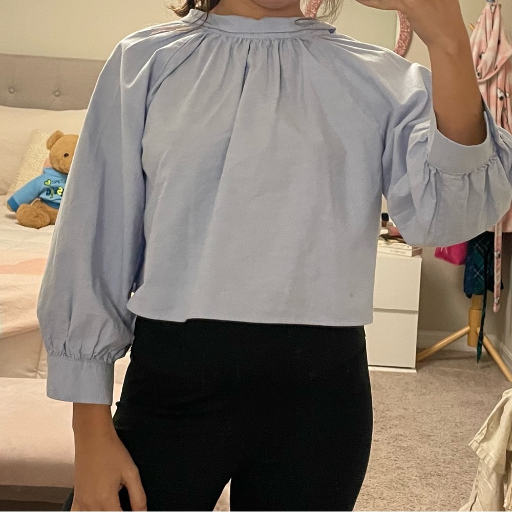 Zara blue blouse